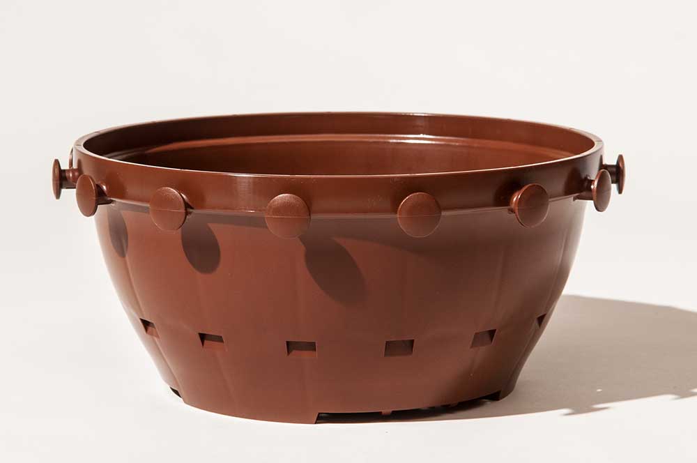 Pot de culture brun, plastique - env. 22 x 22 x 10 cm
