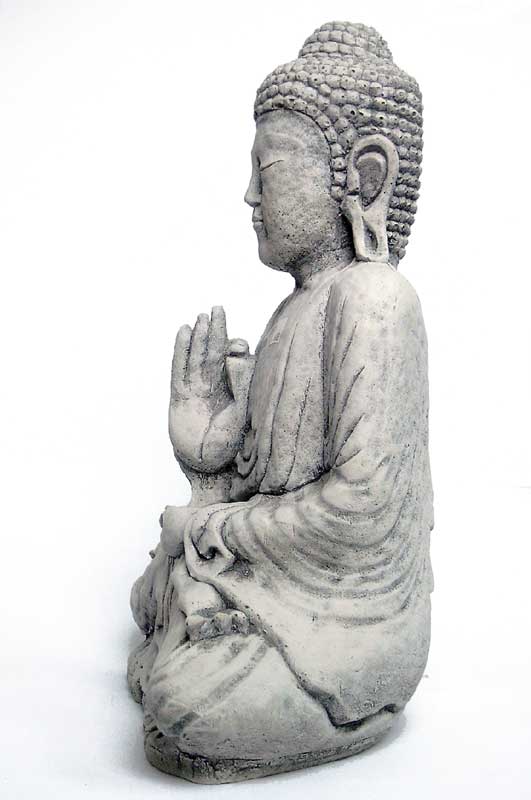 Bouddha enseignant, en pierre artificielle