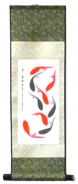 Dieses künstlerisch wertvolle Rollbild wurde auf Aquarellpapier handgefertigt.

Maße: ca. 45 x 15 cm