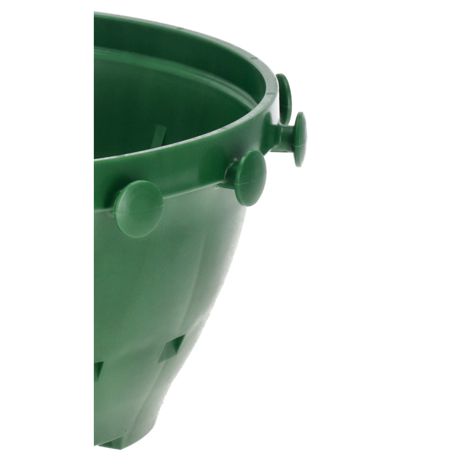 Pot de culture vert avec boutons, plastique - env. 28 x 28 x 11 cm